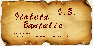 Violeta Bantulić vizit kartica